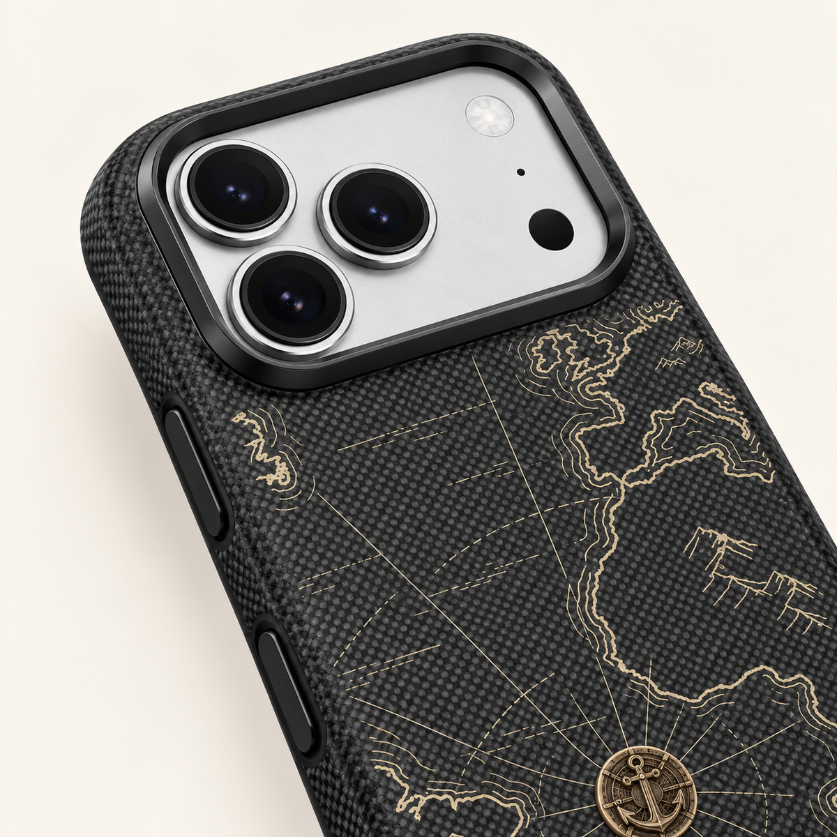 Navigator case — camera surround and woven texture detail